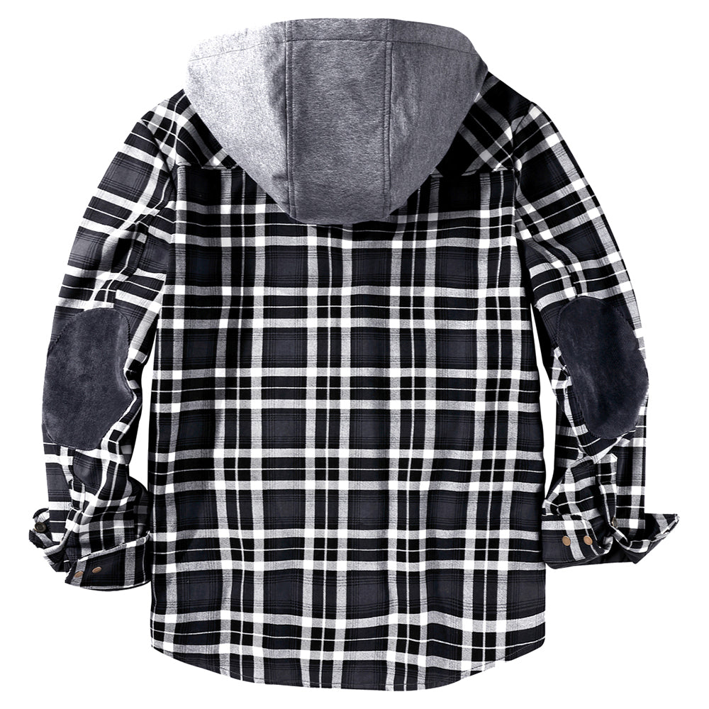 Men's - Lumberjack Hoodie - Cosy Flannel Material - Stylish Casual Wear