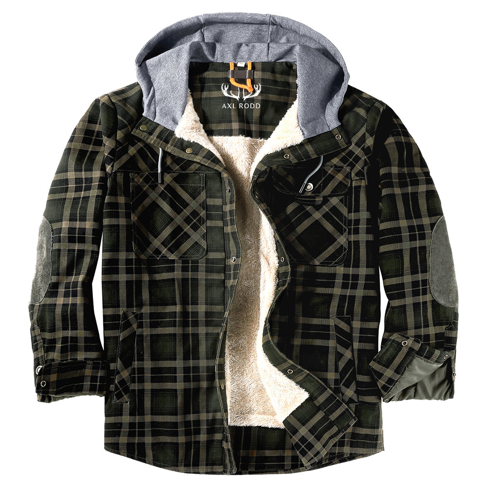 Men's - Lumberjack Hoodie - Cosy Flannel Material - Stylish Casual Wear