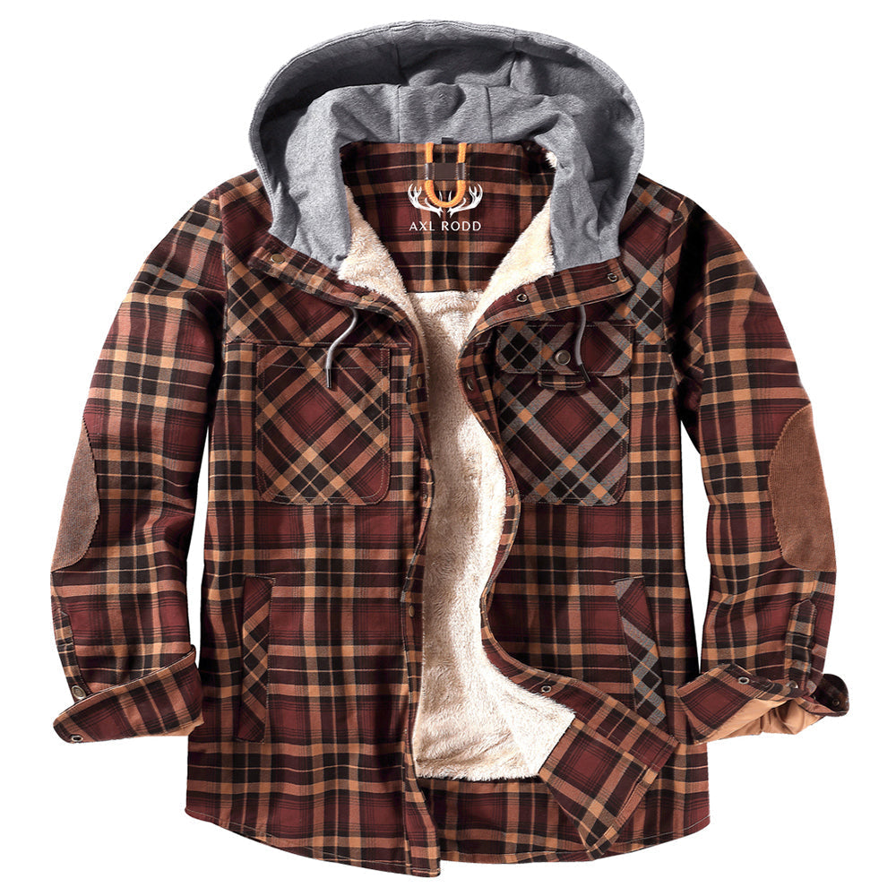 Men's - Lumberjack Hoodie - Cosy Flannel Material - Stylish Casual Wear