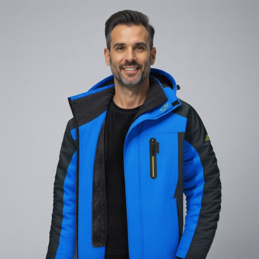 Men's - Waterproof Winter Jacket - Warm and Breathable - Suitable for Cold Weather