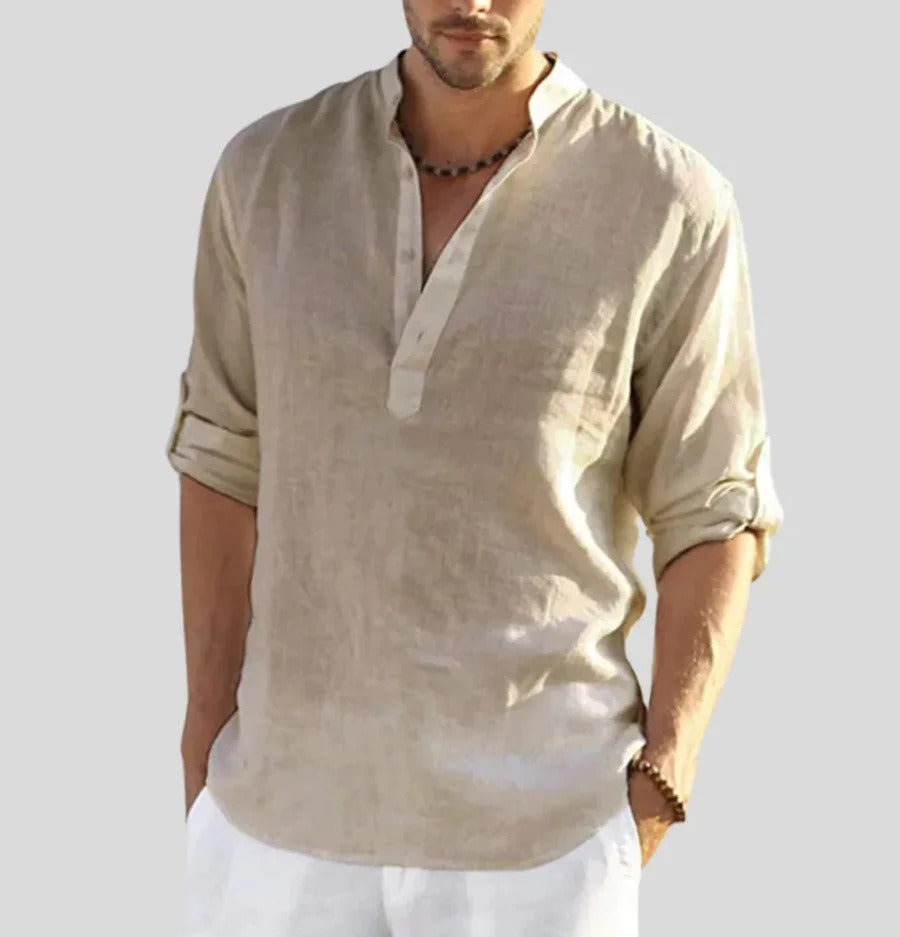 Men's - Linen Shirt - Classic Style