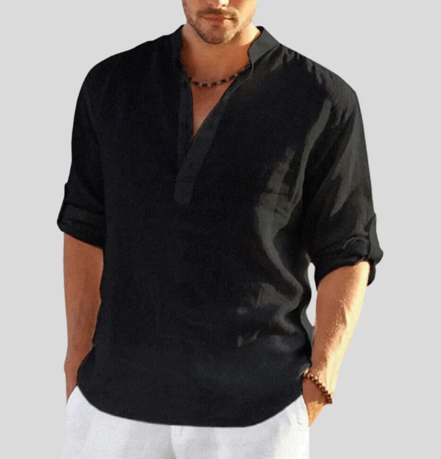 Men's - Linen Shirt - Classic Style