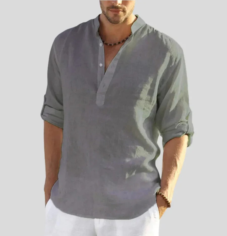 Men's - Linen Shirt - Classic Style