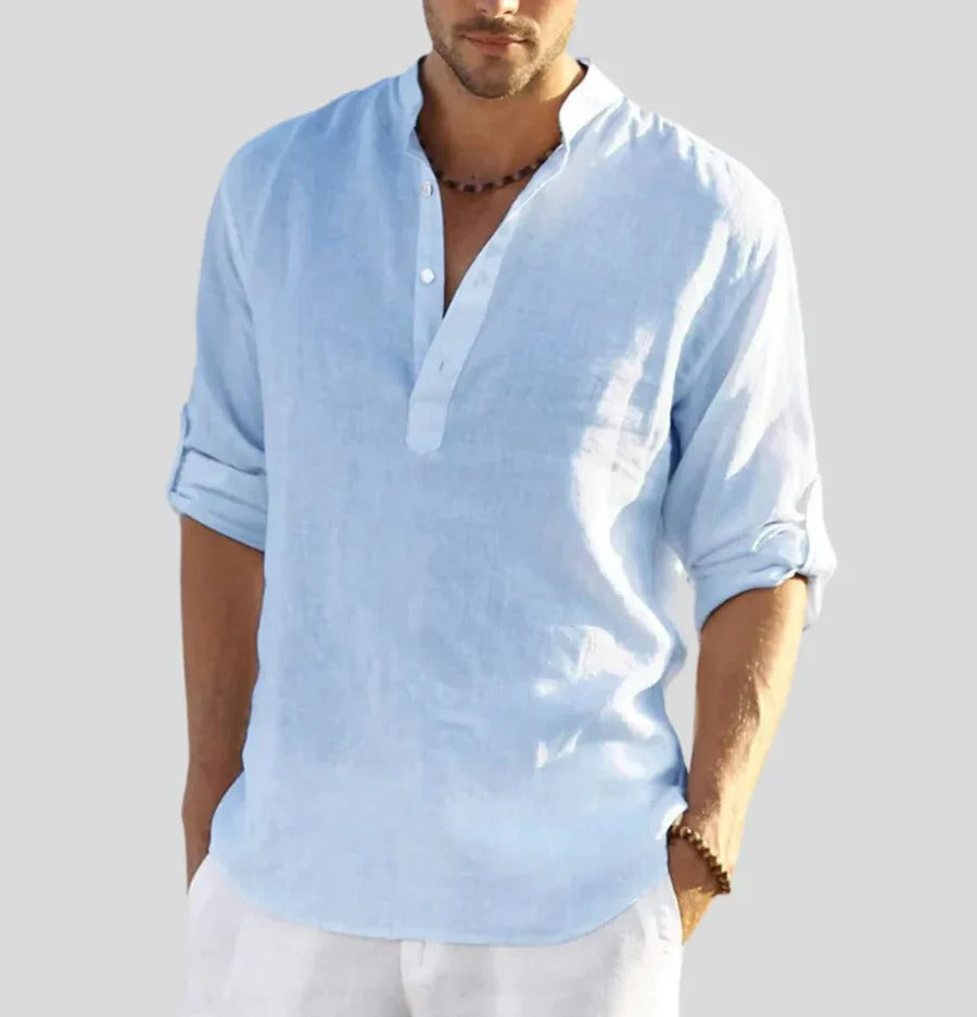 Men's - Linen Shirt - Classic Style