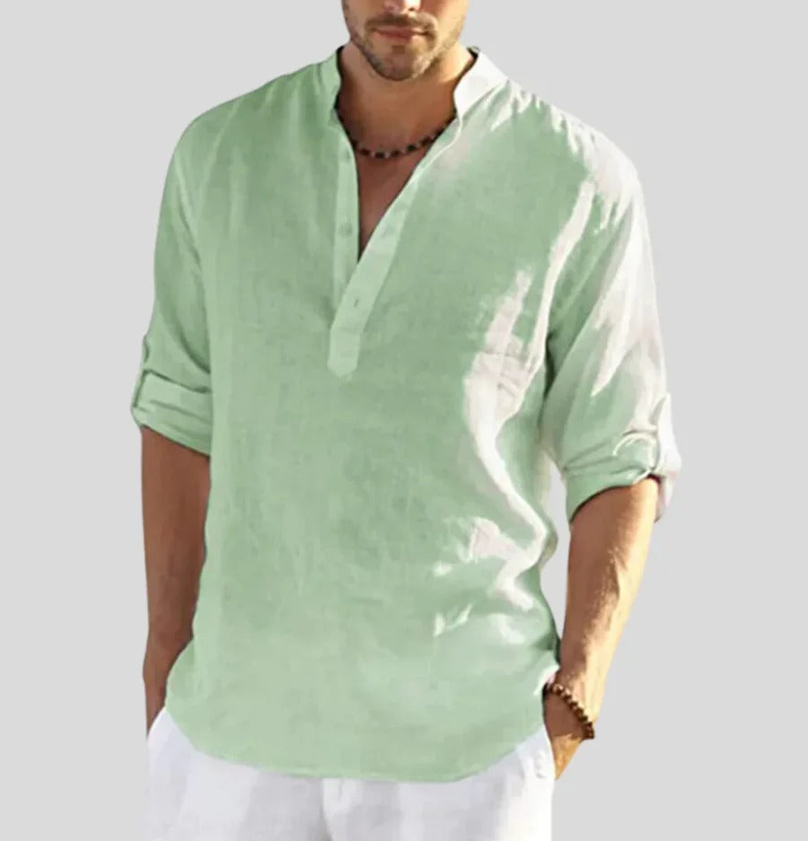 Men's - Linen Shirt - Classic Style