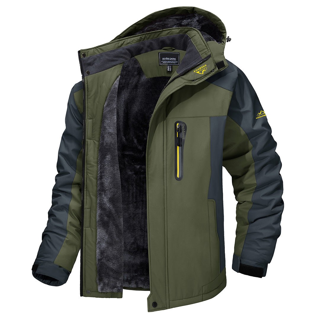 Men's - Waterproof Winter Jacket - Warm and Breathable - Suitable for Cold Weather