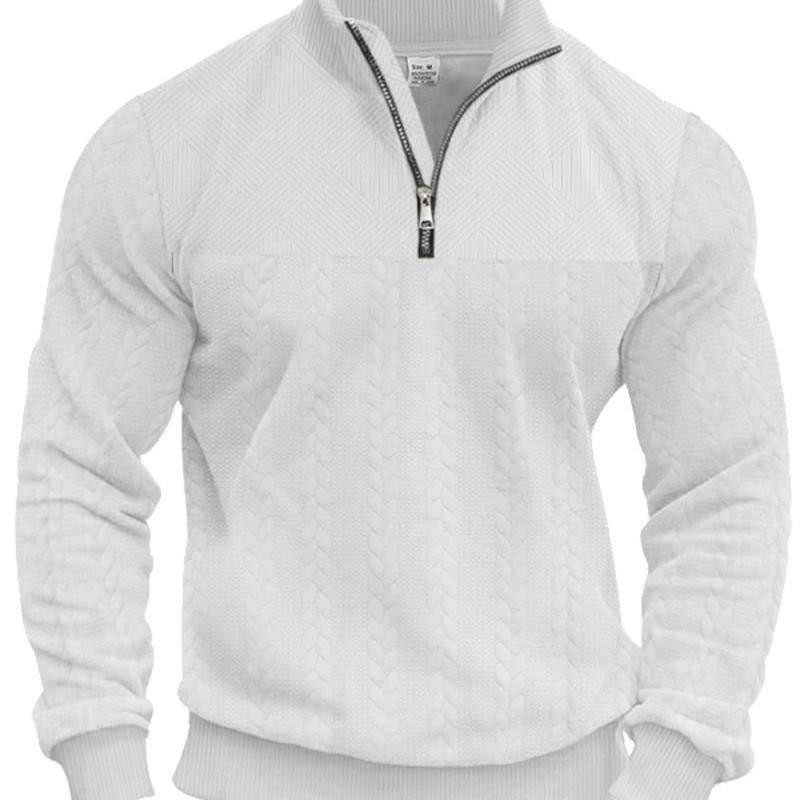 Men's - Half Zip Pullover - Soft Fabric, Stylish Design - Casual Comfort