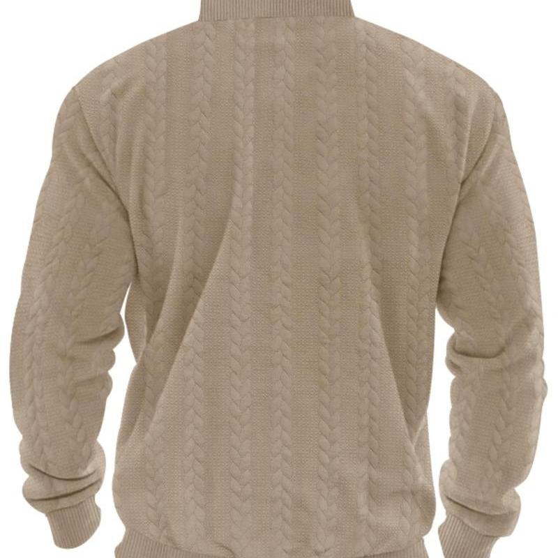 Men's - Half Zip Pullover - Soft Fabric, Stylish Design - Casual Comfort