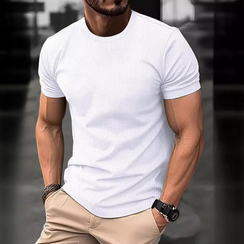 Men's - T-Shirt - Breathable Ice Silk Fabric - Lightweight Short Sleeve Summer Top