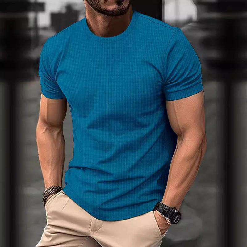Men's - T-Shirt - Breathable Ice Silk Fabric - Lightweight Short Sleeve Summer Top