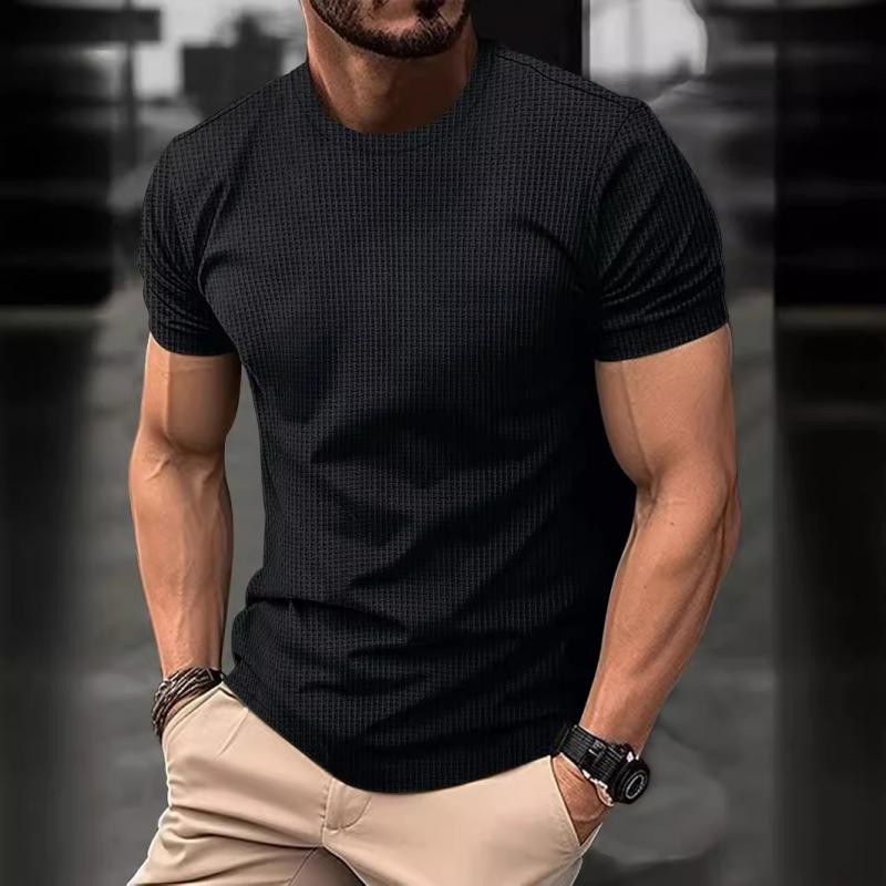 Men's - T-Shirt - Breathable Ice Silk Fabric - Lightweight Short Sleeve Summer Top
