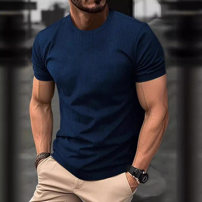 Men's - T-Shirt - Breathable Ice Silk Fabric - Lightweight Short Sleeve Summer Top