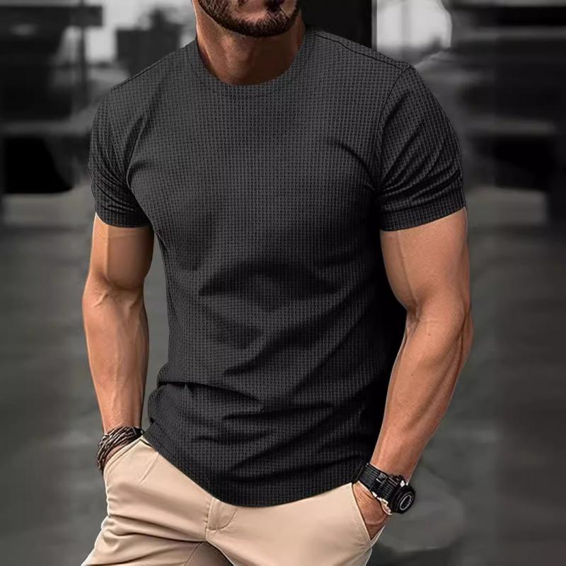 Men's - T-Shirt - Breathable Ice Silk Fabric - Lightweight Short Sleeve Summer Top