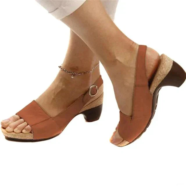 Women's - Elegant Comfort Slingback Sandals - Stylish & Versatile Footwear for Everyday Wear - Perfect for Summer Outings