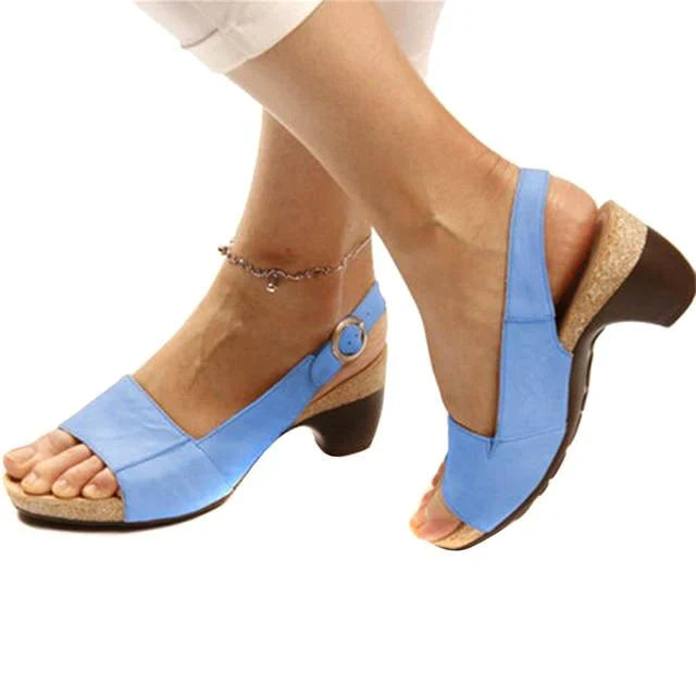 Women's - Elegant Comfort Slingback Sandals - Stylish & Versatile Footwear for Everyday Wear - Perfect for Summer Outings