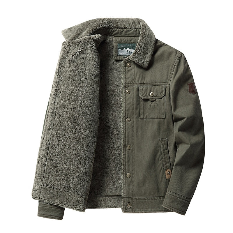 Men - Jacket - Fur Trim - Winter Warmth
