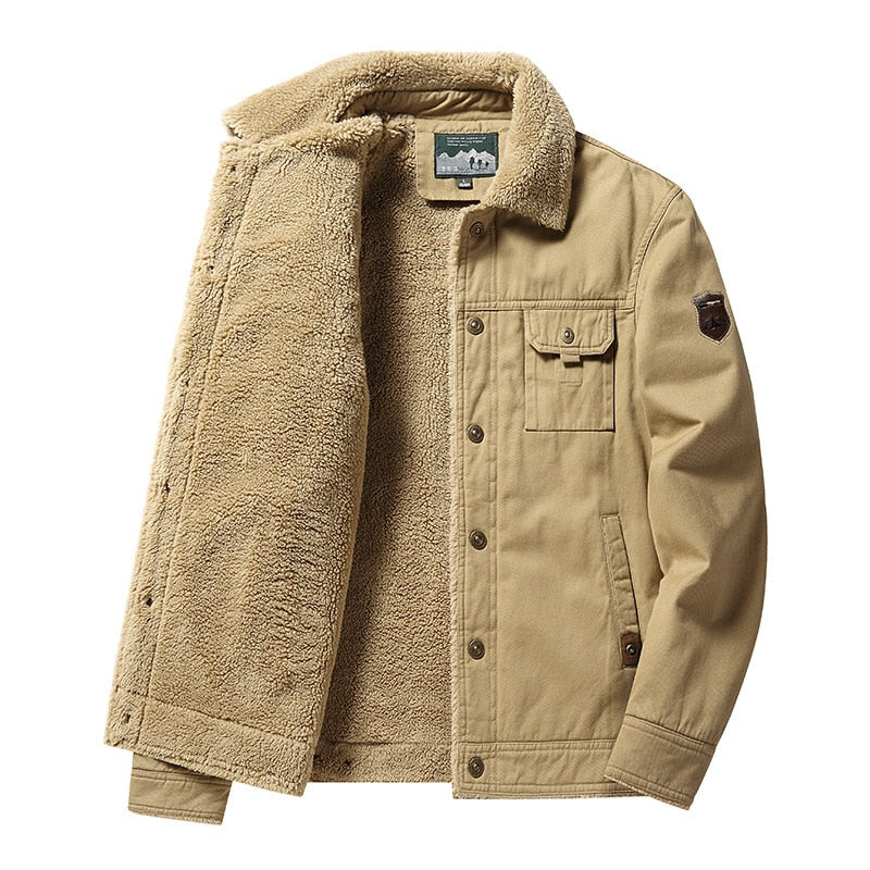 Men - Jacket - Fur Trim - Winter Warmth