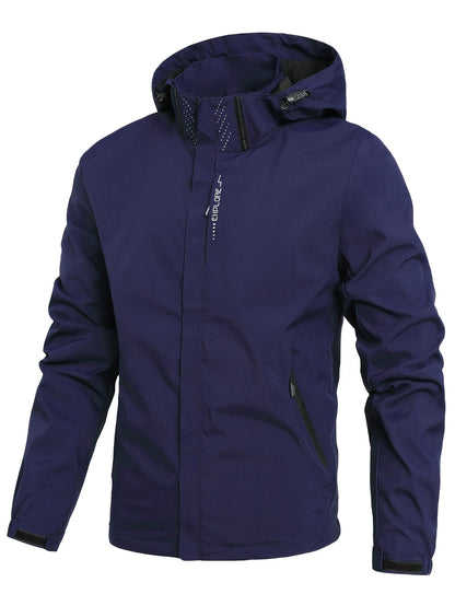 Men's - Hooded Windbreaker - Stylish & Comfortable