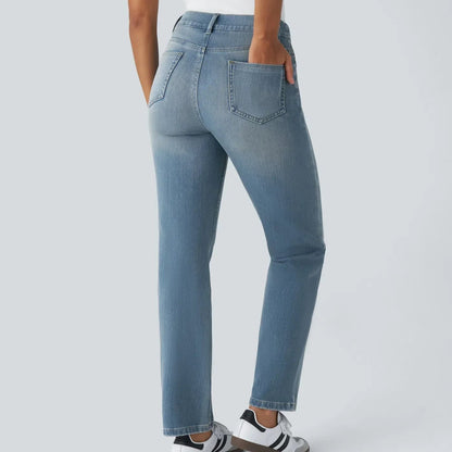 Women's - Comfortable Elastic Trousers - Stylish & Versatile Everyday Wear