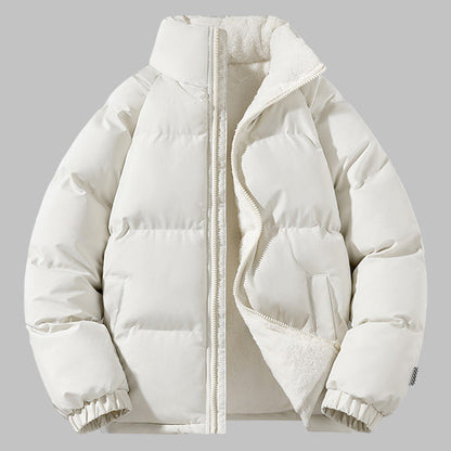 Men's - Thick Puffer Jacket - Fleece Lined Warmth - Perfect for Cold Weather