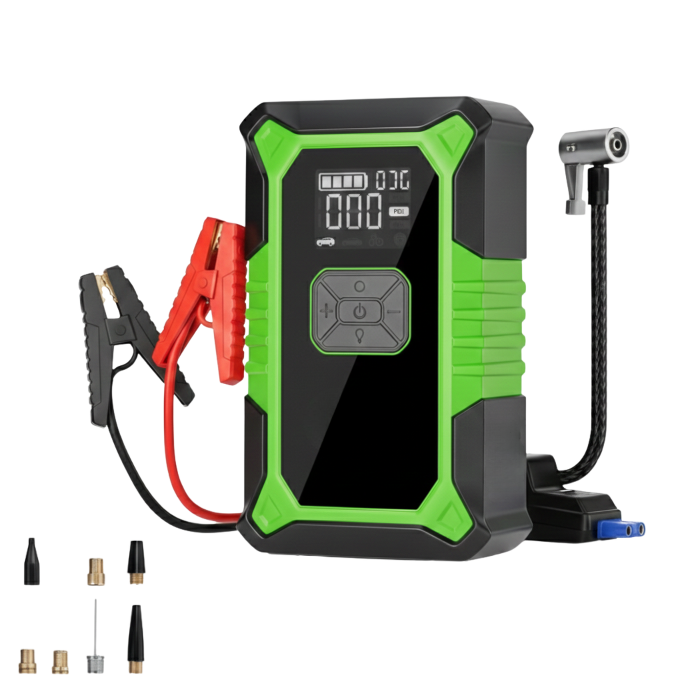12V 3000A Lithium Jump Starter with 150 PSI Inflator