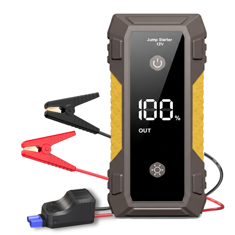 12V 5000A Jump Starter Pack, 3.0in LCD, USB-C Charge In/Out