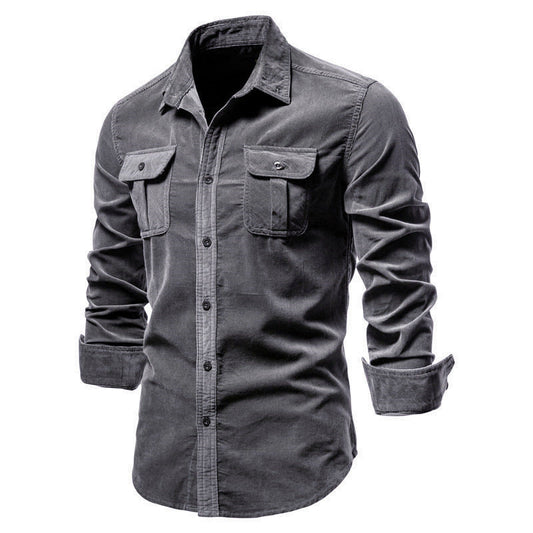 Men's - Shirt – Corduroy Fabric, Casual Fit – Smart Casual Wear