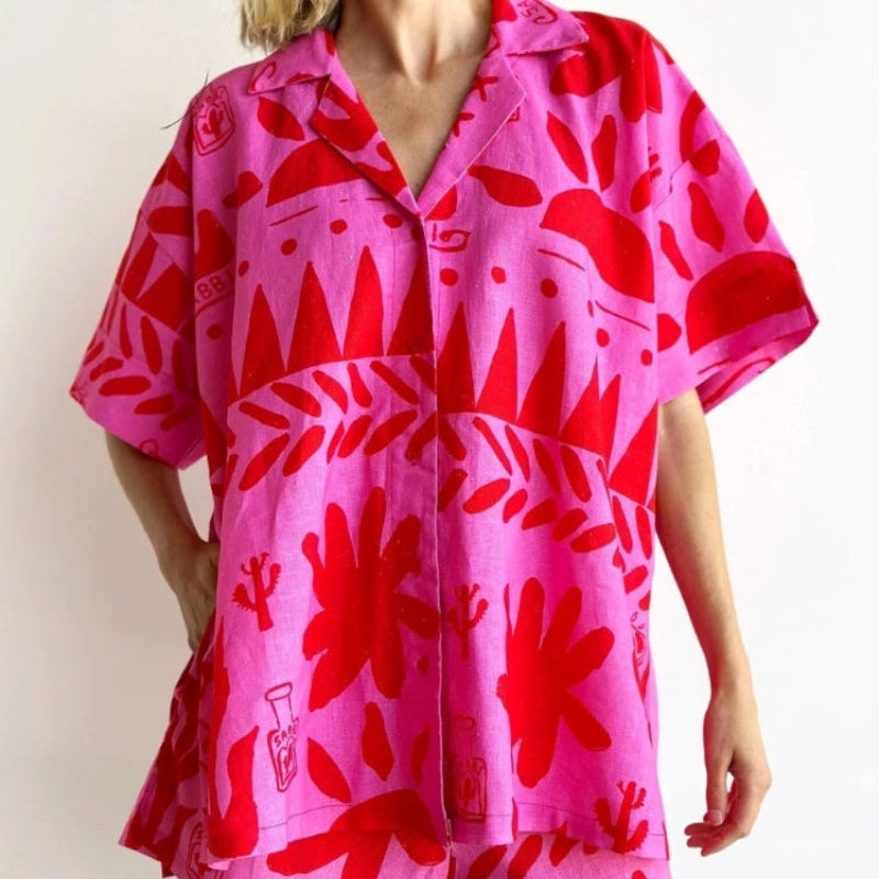 Women's - Tropical Comfort Lounge Set - Soft Fabric - Relaxed Style - Perfect for Summer Leisure and Relaxation