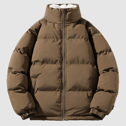 Men's - Thick Puffer Jacket - Fleece Lined Warmth - Perfect for Cold Weather