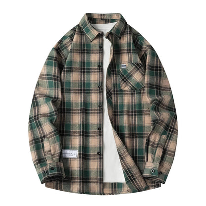 Men's - Plaid Flannel Shirt - Soft Cotton - Stylish Casual Wear