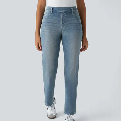 Women's - Comfortable Elastic Trousers - Stylish & Versatile Everyday Wear