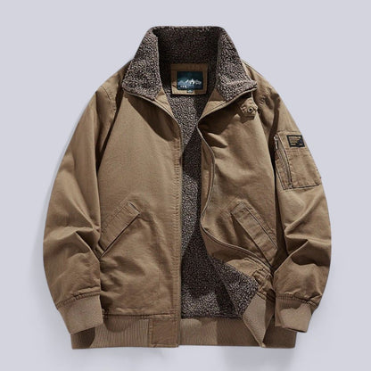 Men's - Jacket - Warm Wool-Lined - Stylish Winter Outerwear for Comfort