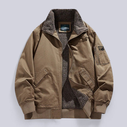 Men's - Jacket - Warm Wool-Lined - Stylish Winter Outerwear for Comfort