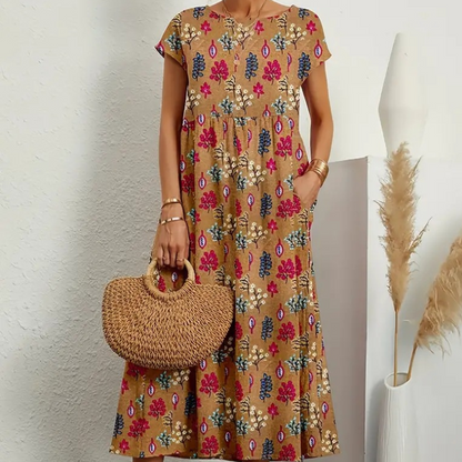 Women's – Tie-Dye Dress – Loose Fit Cotton Blend