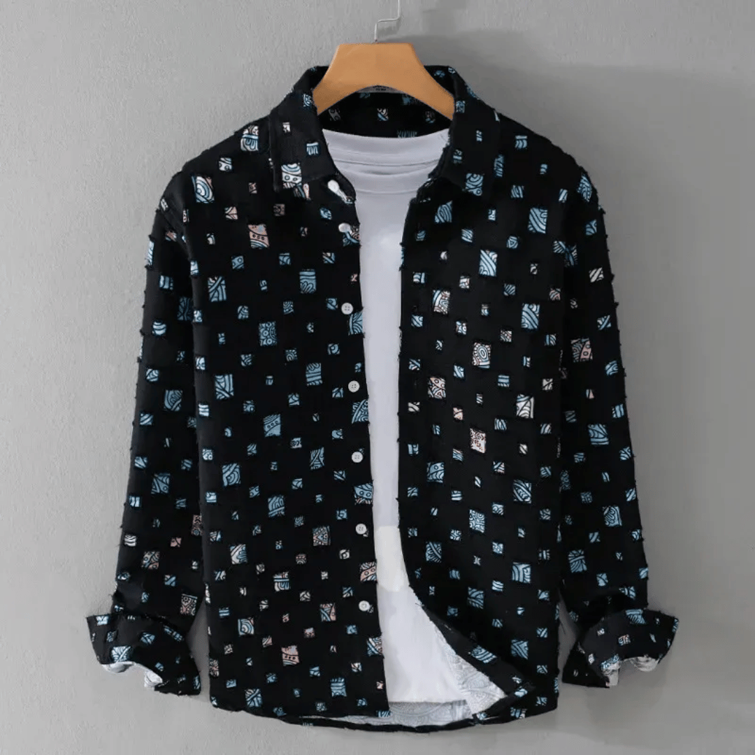 Men's - Denim Shirt - Frayed Detail Durable Fit