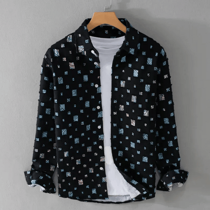 Men's - Denim Shirt - Frayed Detail Durable Fit