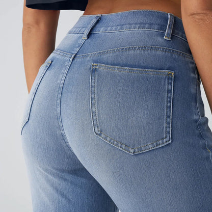 Women's - Comfortable Elastic Trousers - Stylish & Versatile Everyday Wear