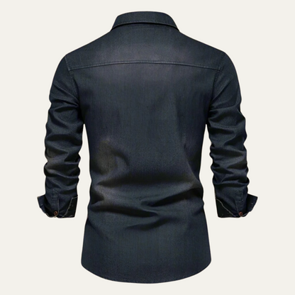 Men's - Denim Shirt - Classic Style - Durable Fabric - Casual Wardrobe Essential
