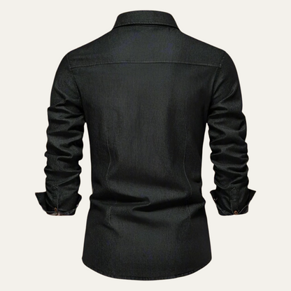 Men's - Denim Shirt - Classic Style - Durable Fabric - Casual Wardrobe Essential