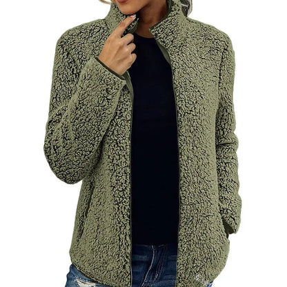 Women's - Fleece Zip-Up Jacket - Cosy Soft Material - Perfect for Layering