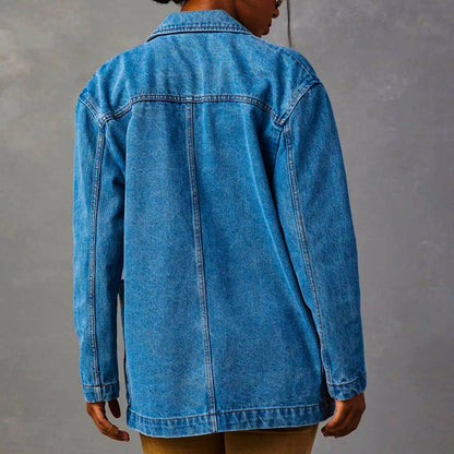 Women's - Denim Blazer - Stylish Fit - Versatile Casual Wear