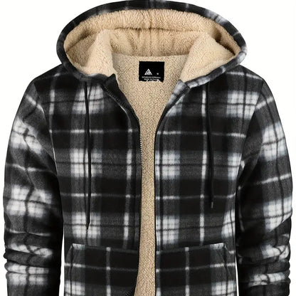 Men's - Warm Fleece Lined Jacket - Cosy Comfort for Cold Days