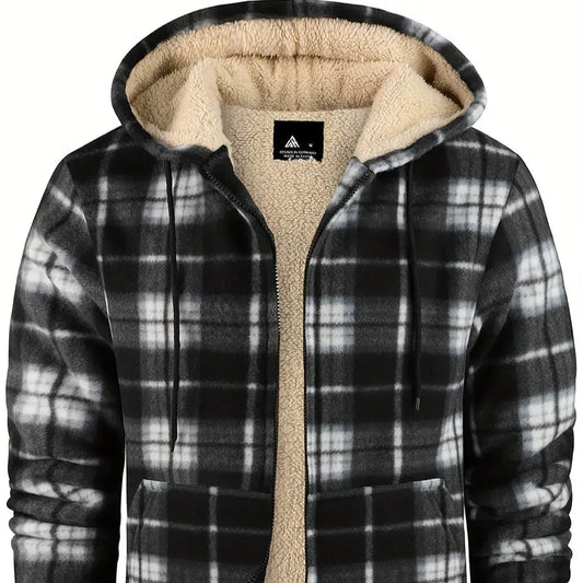 Men's - Warm Fleece Lined Jacket - Cosy Comfort for Cold Days