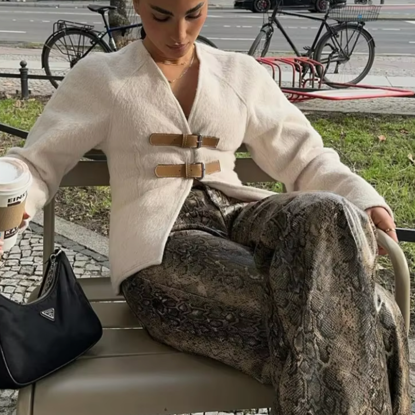 Women's - Classy Strap Cardigan - Elegant Knitwear - Comfortable & Stylish Layering Piece for Every Occasion