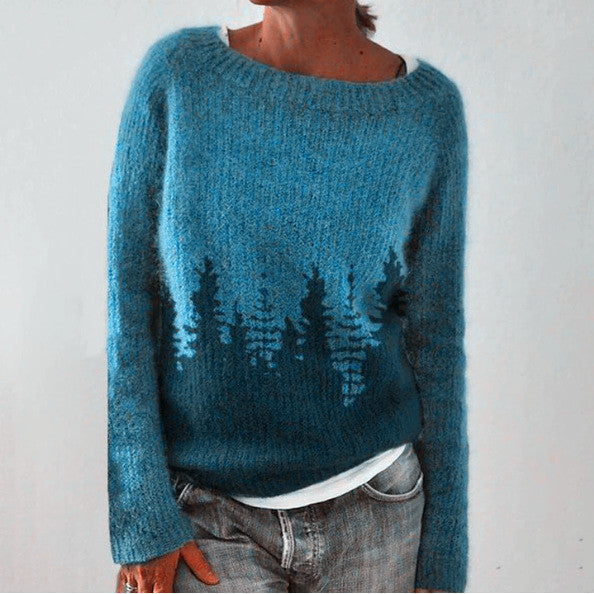 Women's - Winter Jumper - Retro Knit Long Sleeve