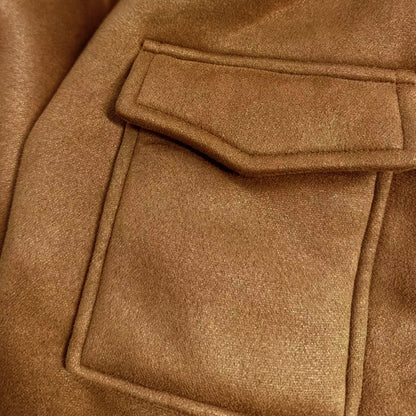 Men's - Warm Lambswool Thick Multi-Pocket Jacket for Winter Comfort