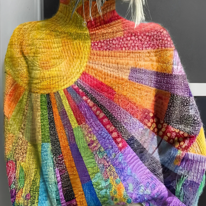 Women's - Artistic Style Sweater - Cosy Knit - Trendy Layering Essential - Comfortable Fashion for Every Occasion