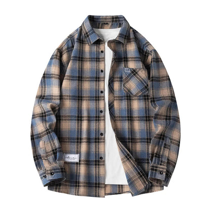 Men's - Plaid Flannel Shirt - Soft Cotton - Stylish Casual Wear
