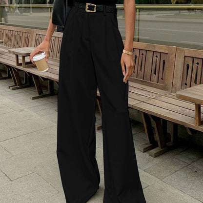 Women's - Tailored Wide-Leg Trousers - Chic Comfort