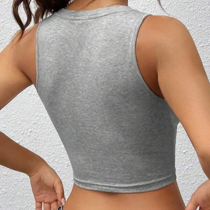 Women's - Chic Cropped Top - Lightweight Fabric - Perfect for Stylish Spring & Summer Looks